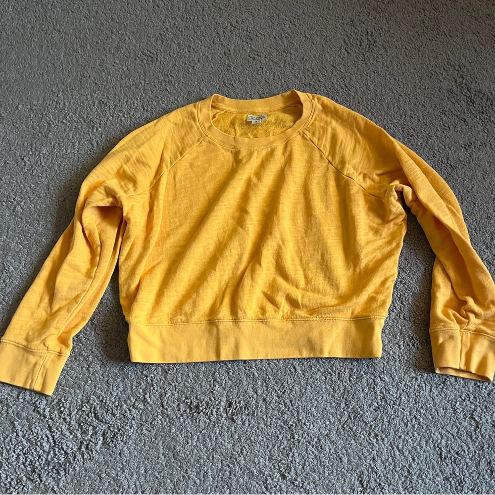 J. Crew Vintage Fleece Cotton Crewneck Orange